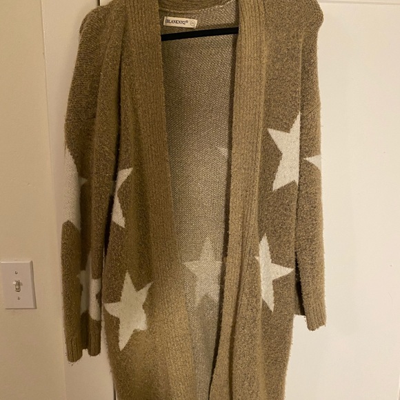 Blank Nyc Long Star Sweater Cardigan Sz 